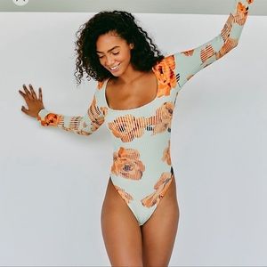 FREE PEOPLE Ribbed Knit Bodysuit